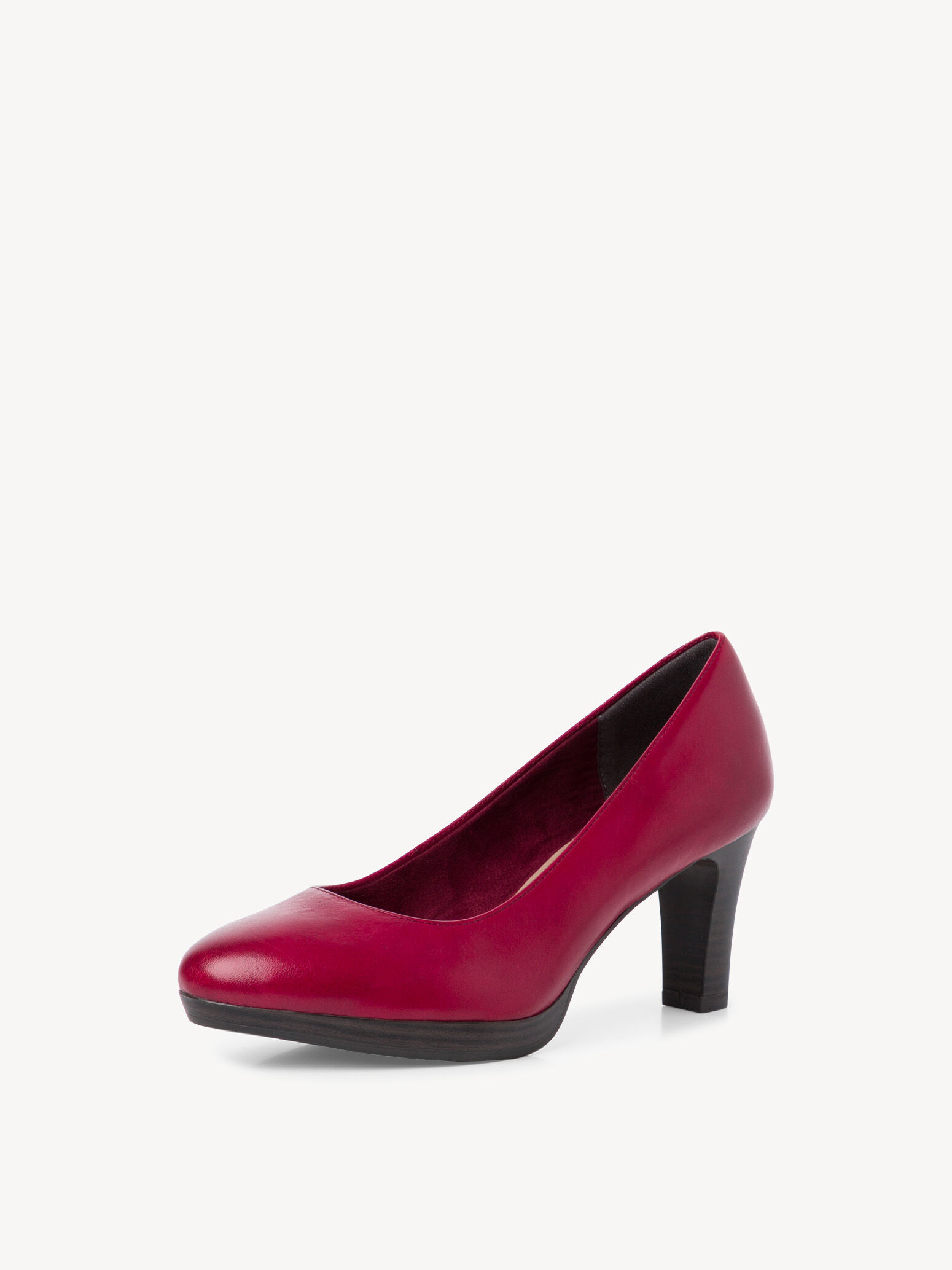 Escarpin en cuir - rouge