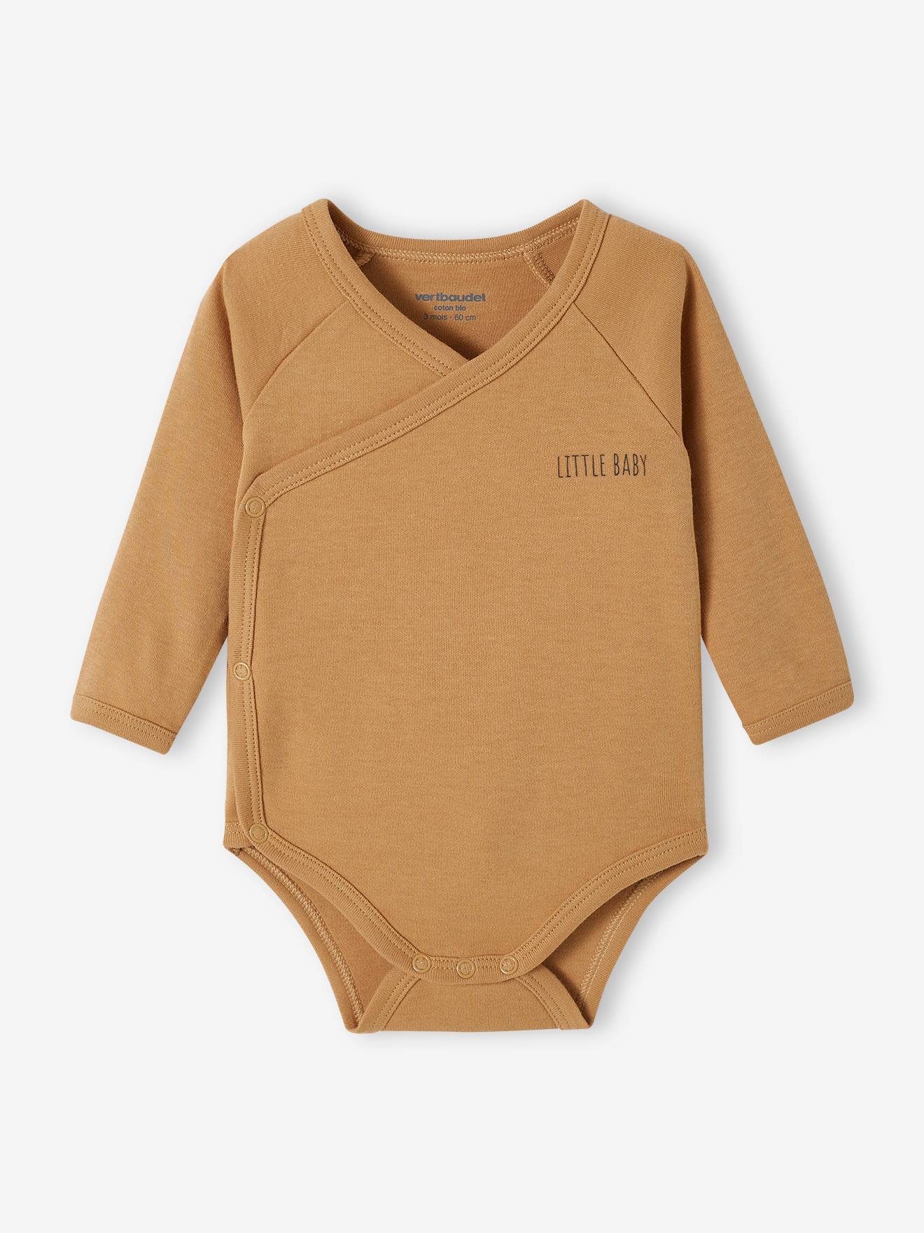Vertbaudet 5er-Pack Baby Wickelbodys aus Bio-Baumwolle Oeko-Tex - pack karamell schäfchen