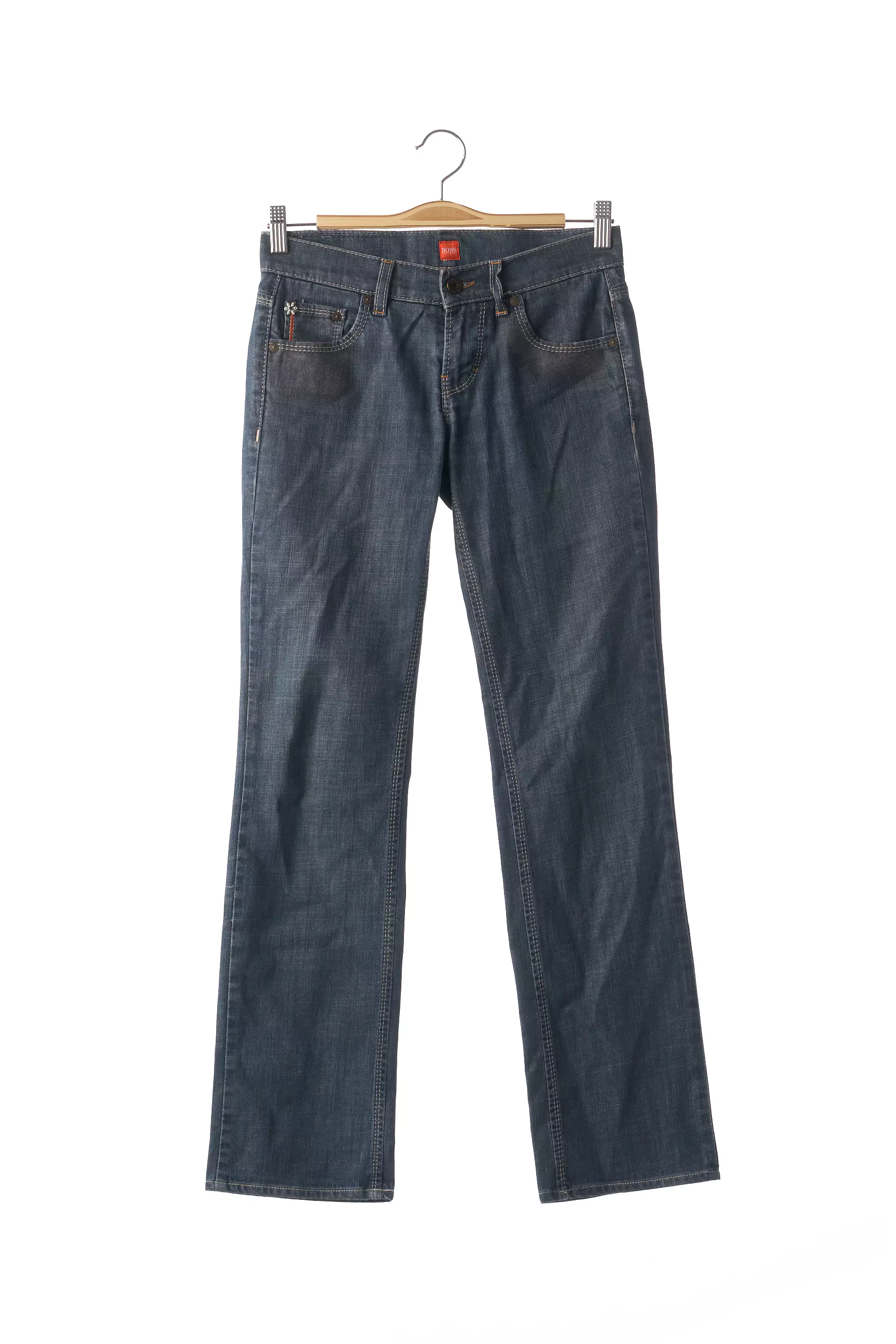 Hugo Boss Jeans Coupe Droite Femme couleur bleu