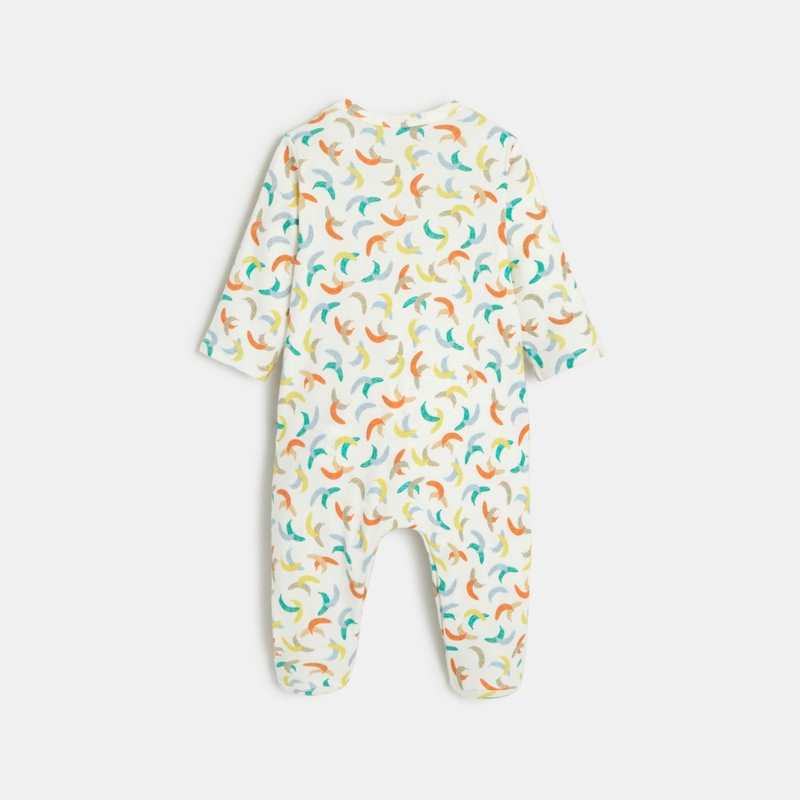 Pyjama bébé à imprimés bananes blanc Catimini