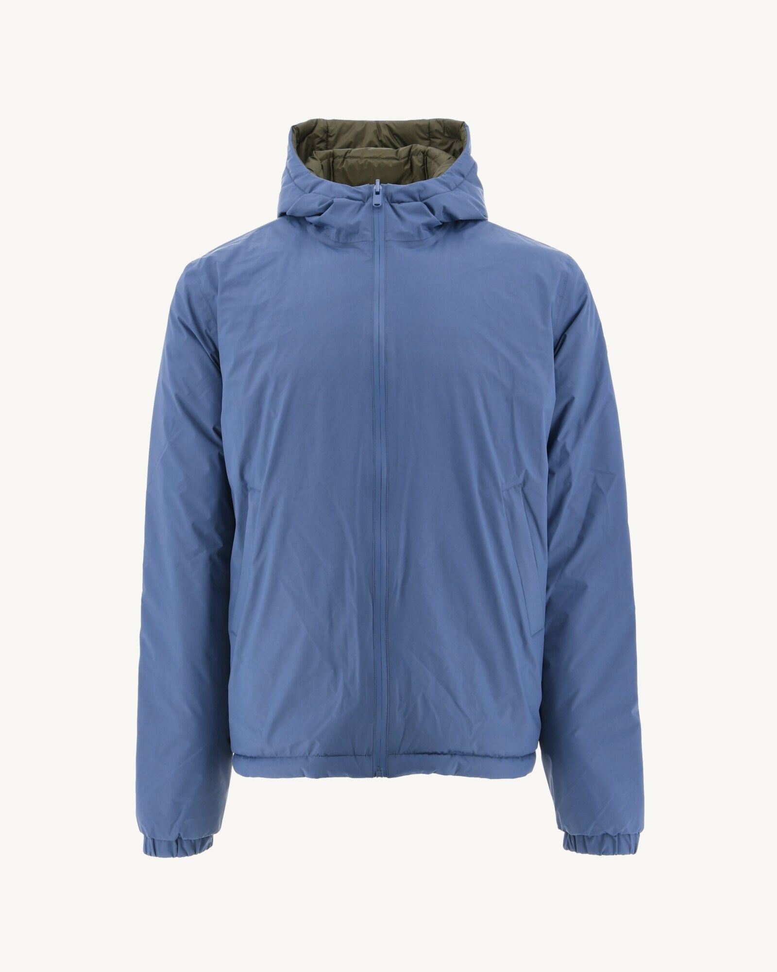 Doudoune réversible à capuche Bleu jeans/Army Bergen