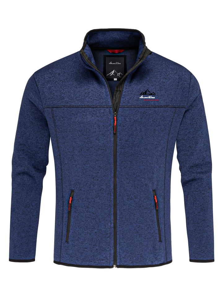 Amaci&Sons Fleecejacke HARVEY in Navyblau günstig kaufen