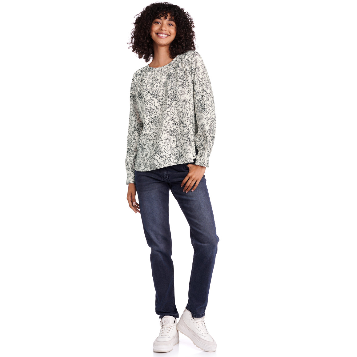 Damen Bluse mit Allover-Print