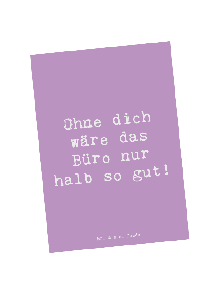 Mr. & Mrs. Panda Postkarte Spruch Sekretärin Beste mit Spruch in Lavendeltraum günstig kaufen onesize