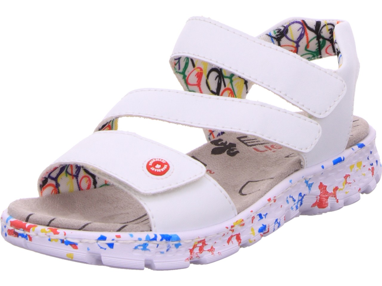RIEKER Klassische Sandalen weiss