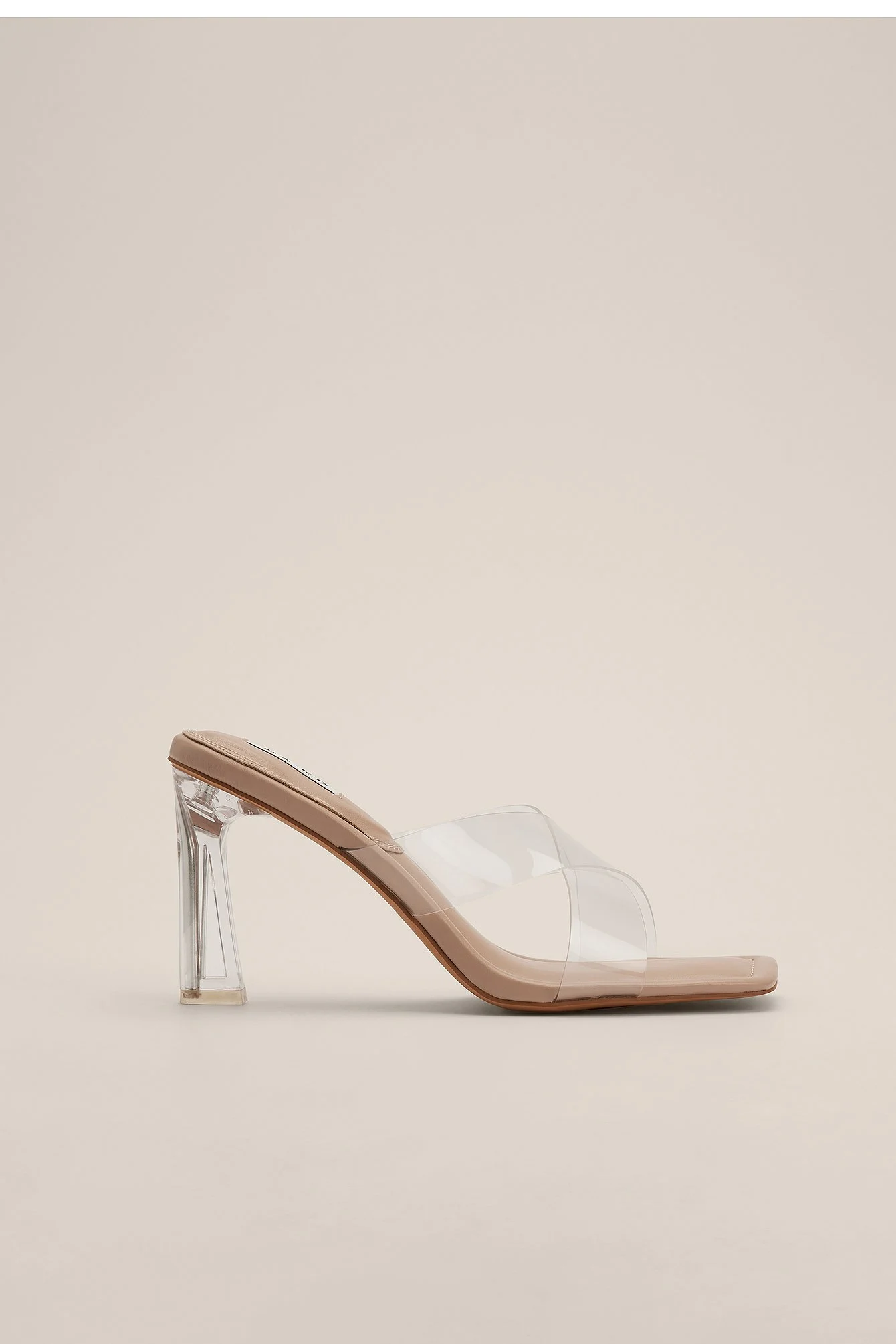 Clear Cross Strap Heels