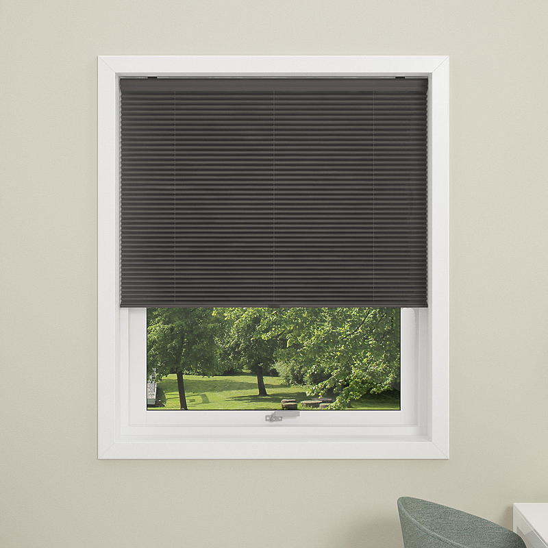 DUOTEX Plissegardin 90x210 cm trådløs grå