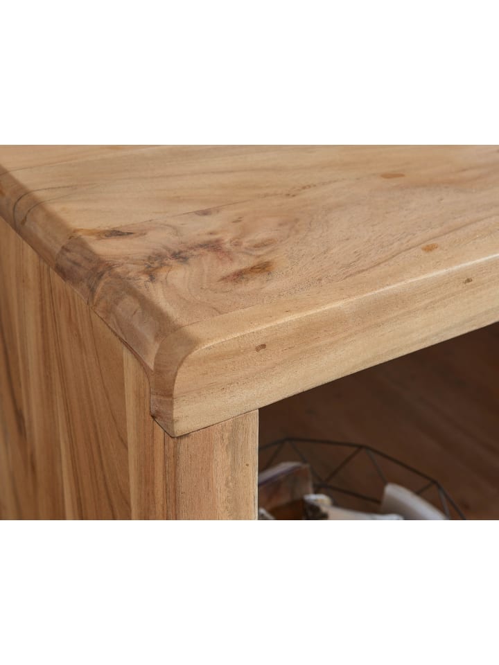 KADIMA DESIGN Schreibtisch BOHA Massiv-Holz Computertisch 140 cm breit in Akazie günstig kaufen