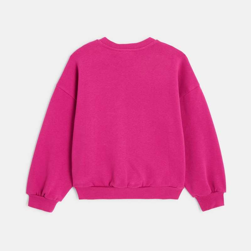 Sweat fille molleton brodé violet orchidée Catimini
