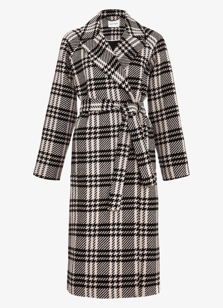 Phase Eight Cassie coat in wool blend with checked design