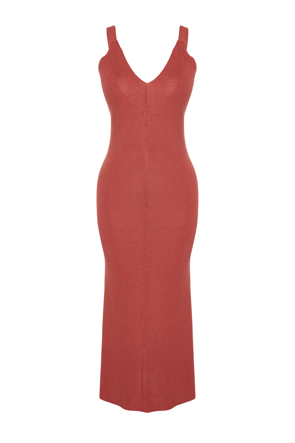 Trendyol Collection  Dried Rose Maxi-Strick-Basic-Kleid TWOSS20EL1574