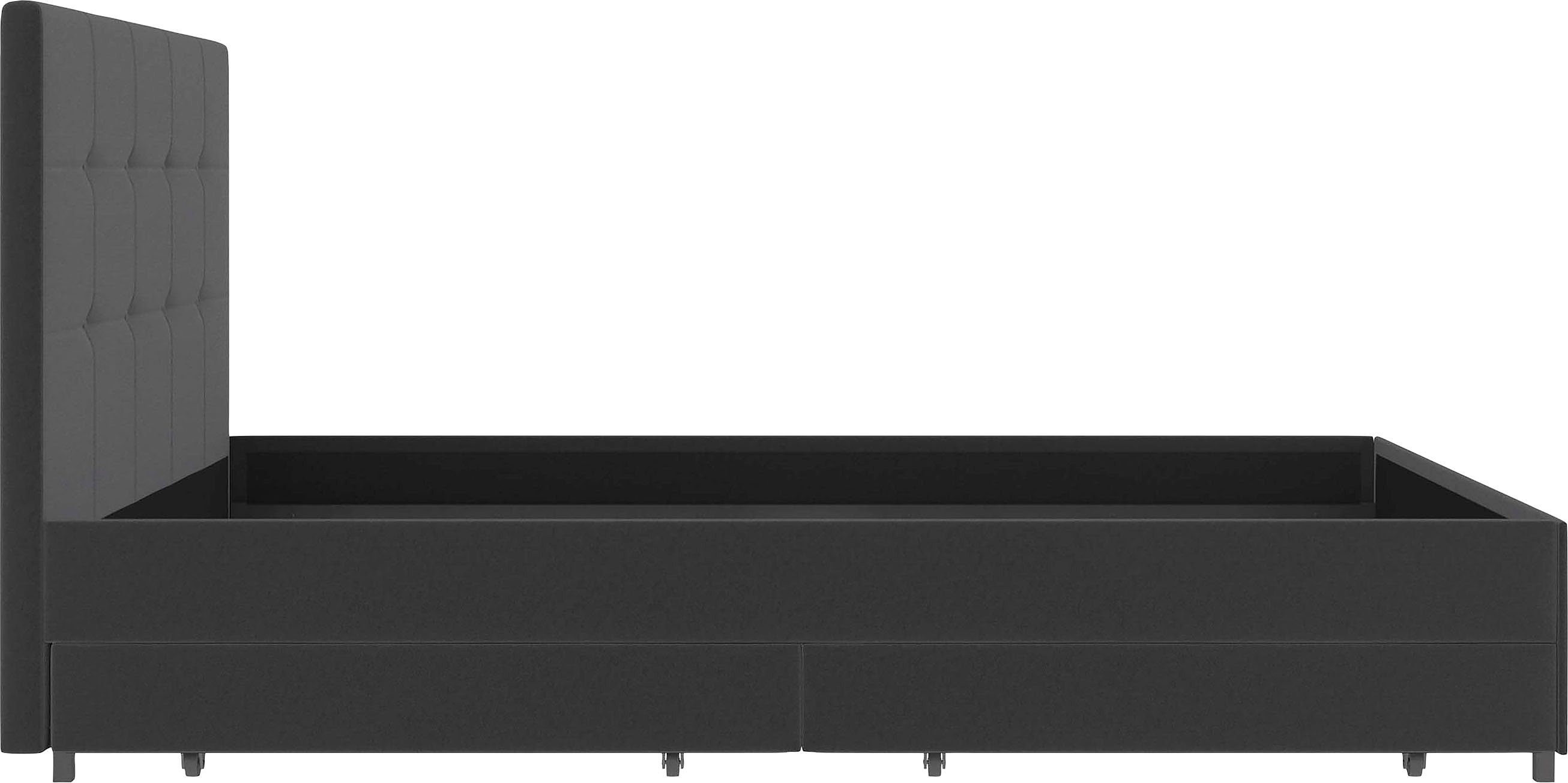 Timbers Stauraumbett Hardwick (1-tlg), mit Knopfheftung, 4 Schubkästen, Liegefläche 140x200 oder 180x200 cm
