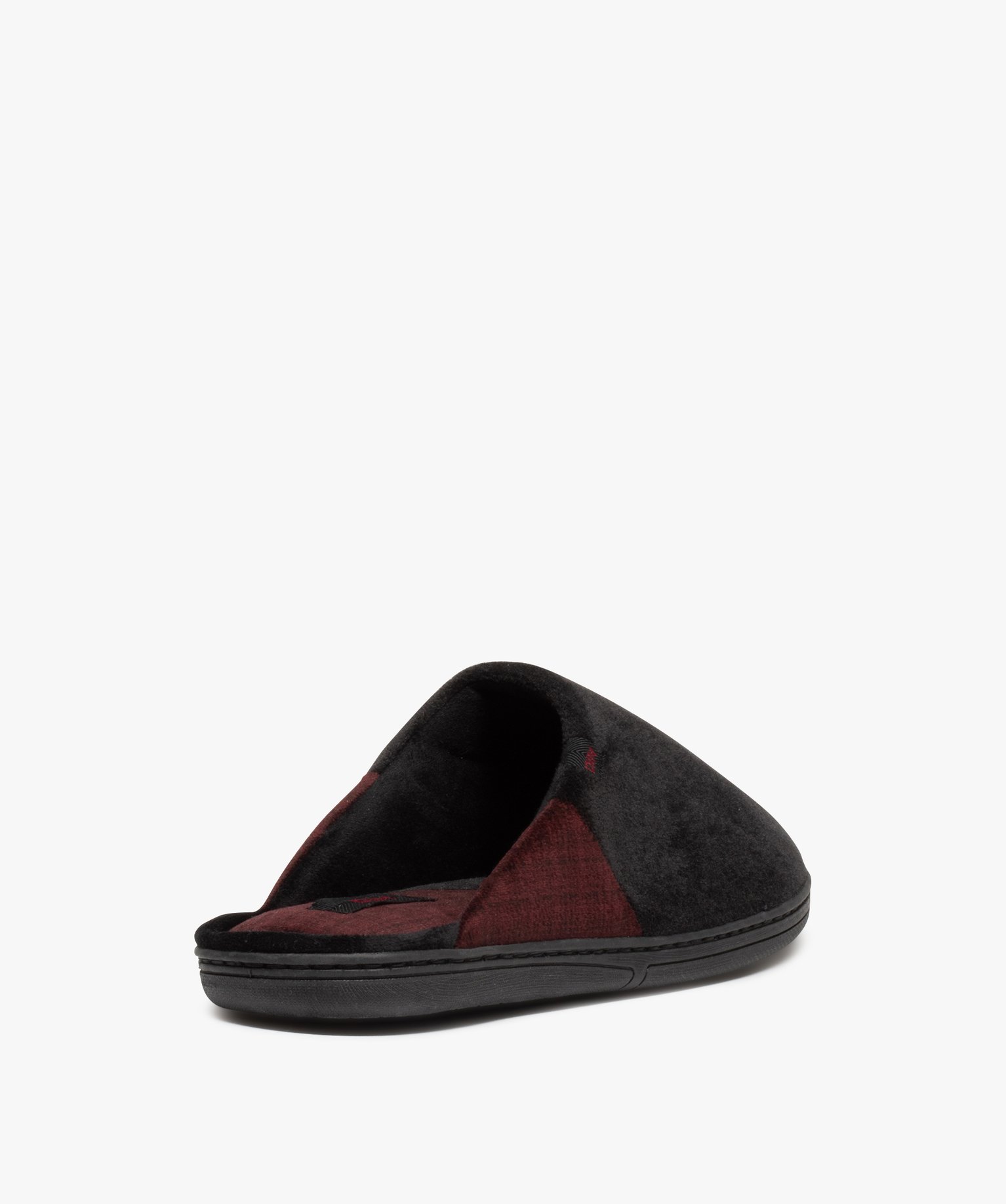 Chaussons homme mules plates en velours ras – Dim noir | GEMO