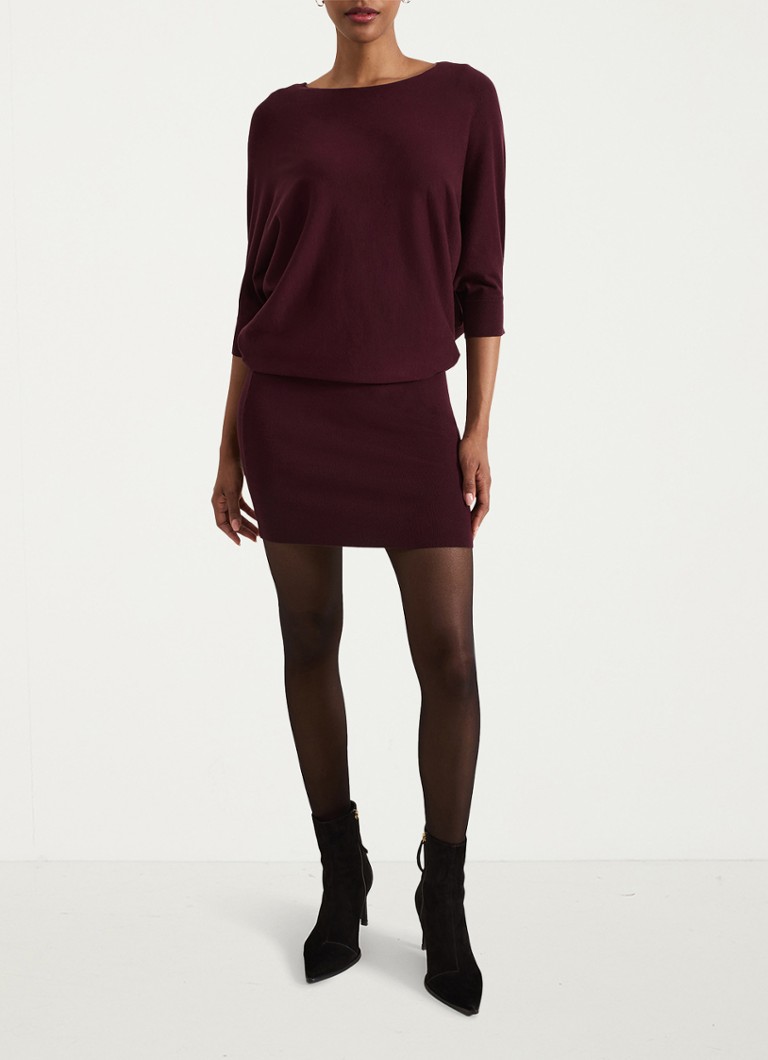Φόρεμα μίνι με λεπτή πλέξη και μανίκια Becca Batwing Phase Eight