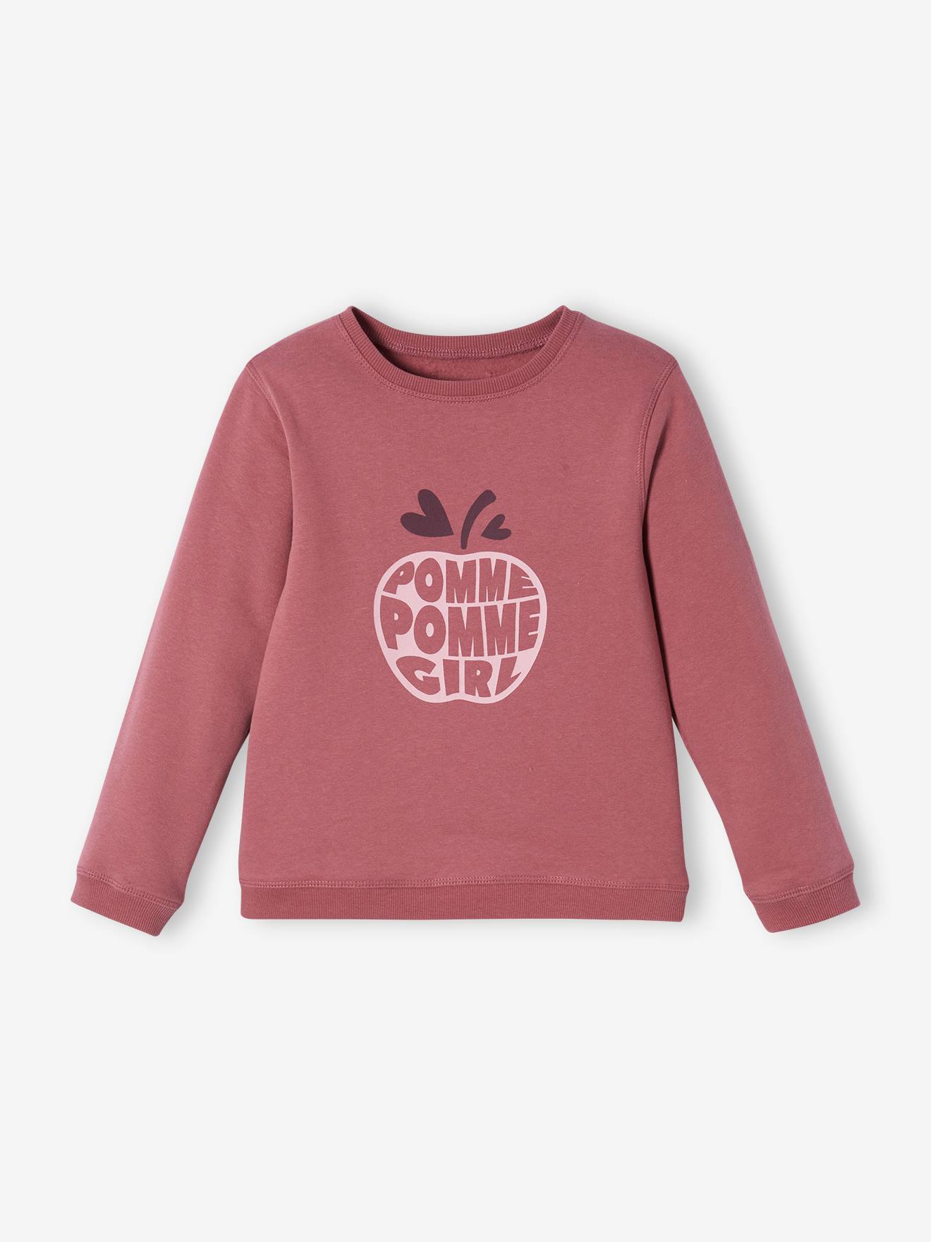 Sweat Basics motifs détails irisés fille prune
