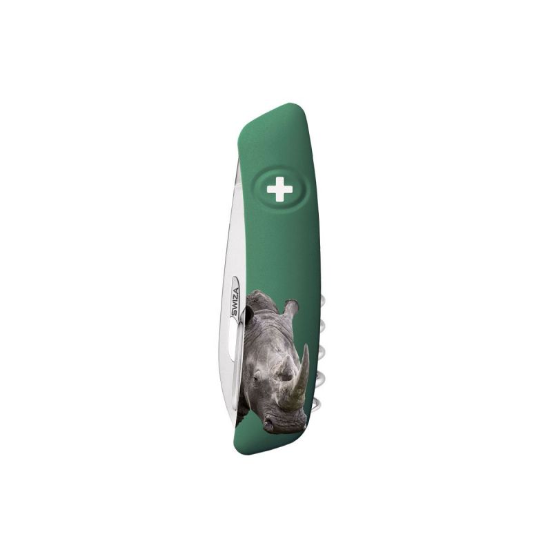 Swiza TT03 Tick Tool Wildlife Rhinoceros Green, Schweizer Taschenmesser made in Swiss