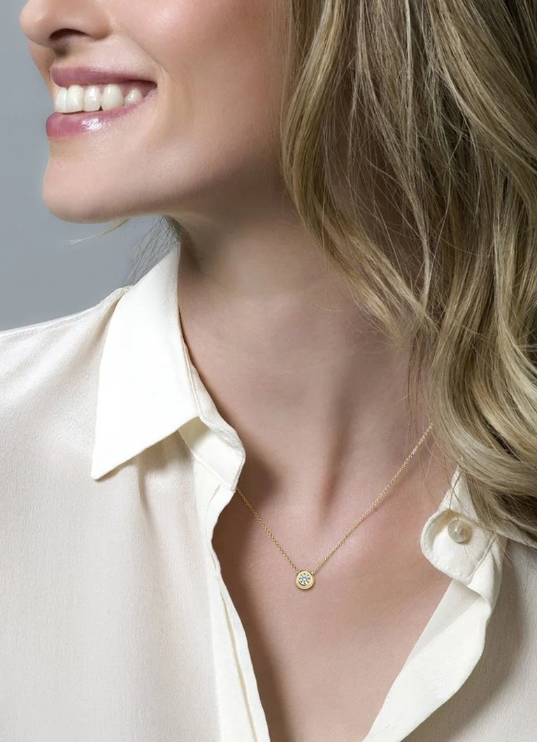 Collana Blush in oro giallo 14 carati con zirconi cubici 3067YZI