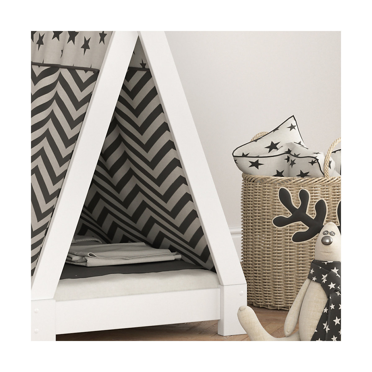 Kinderbett TIPI 70 x 140 cm Weiß