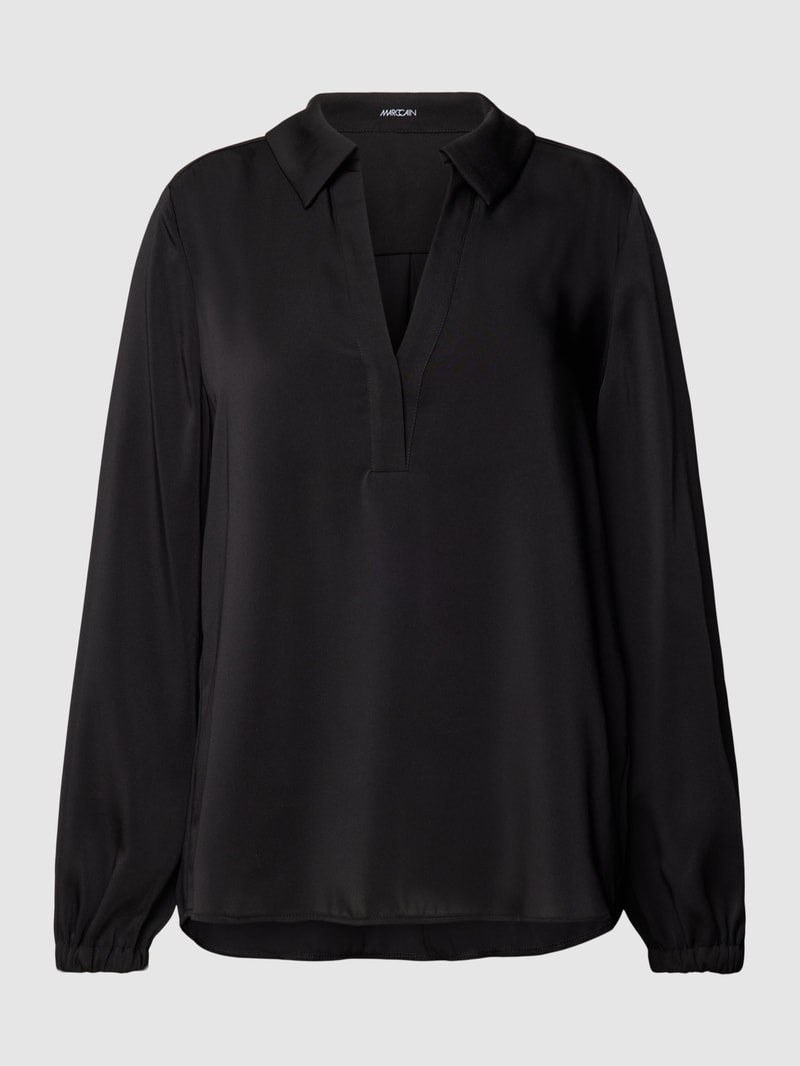 Bluse mit Umlegekragen in black