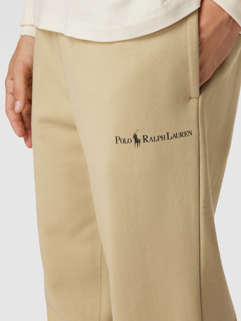 Sweatpants mit Label-Detail in khaki
