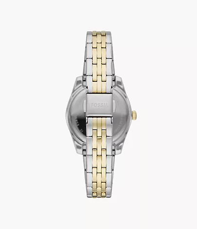 Fossil Uhr Scarlette Mini 3-Zeiger-Werk Datum Edelstahl Bicolor