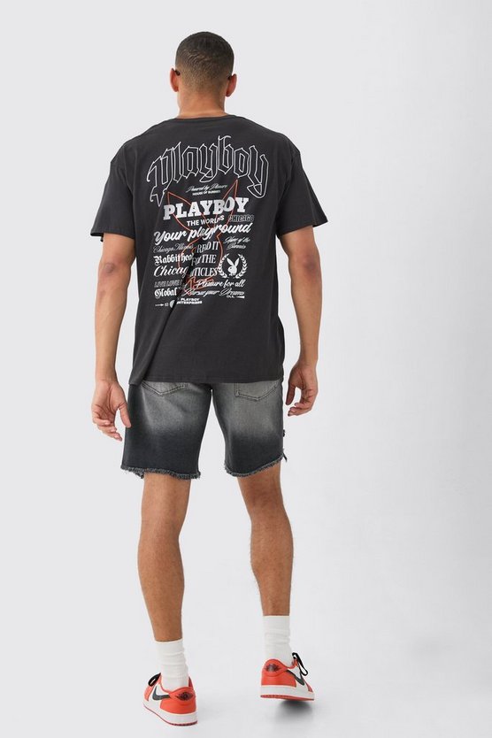 Oversize T-Shirt mit lizenziertem Playboy-Print