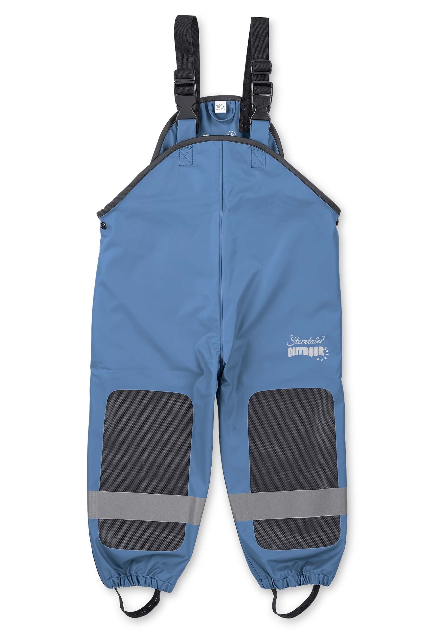Funktions-Regenhose mit Trägern und Reflektoren