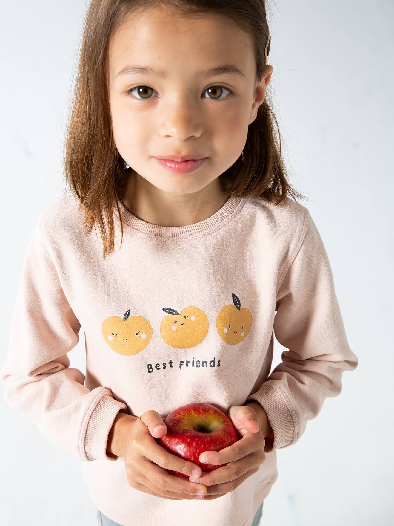 Sweat Basics motifs détails irisés fille prune