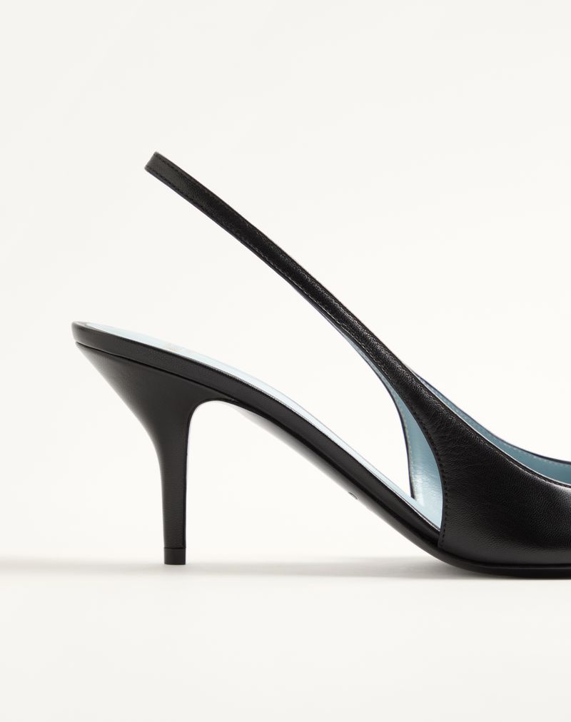 Coeur Royal Slingback Décolleté em pele de cabra 75 mm