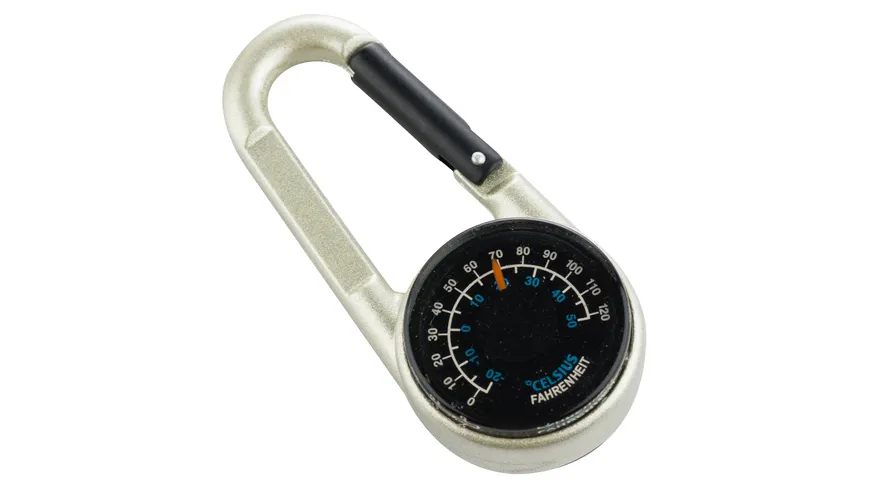 munkees Karabiner Kompass mit Thermometer