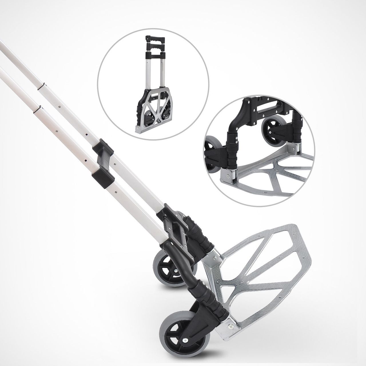 HOMCOM Alu Handkarre Transportkarre Sackkarre Stapelkarre 70kg klappbar
