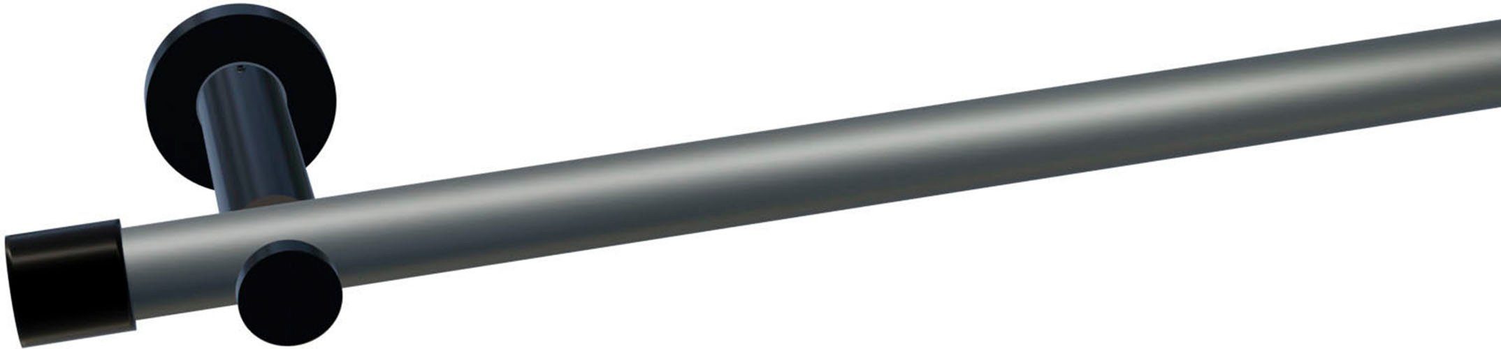 Gardinenstange Linz, indeko, Ø 20 mm, 1-läufig, Wunschmaßlänge, mit Bohren, verschraubt, Stahl, Komplett-Set inkl. Montagematerial