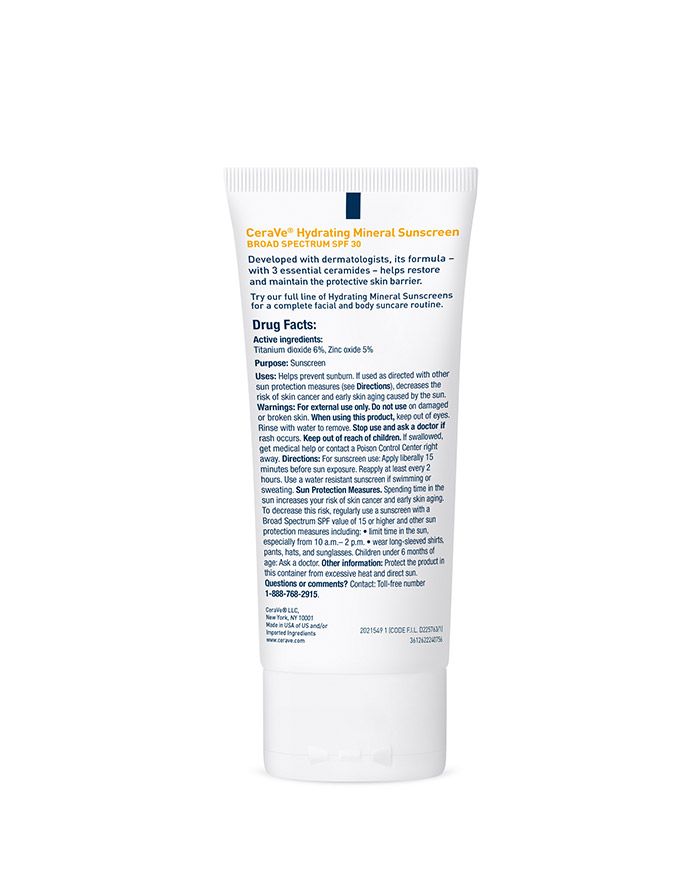 Lotion solaire minérale hydratante pour le visage SPF 30