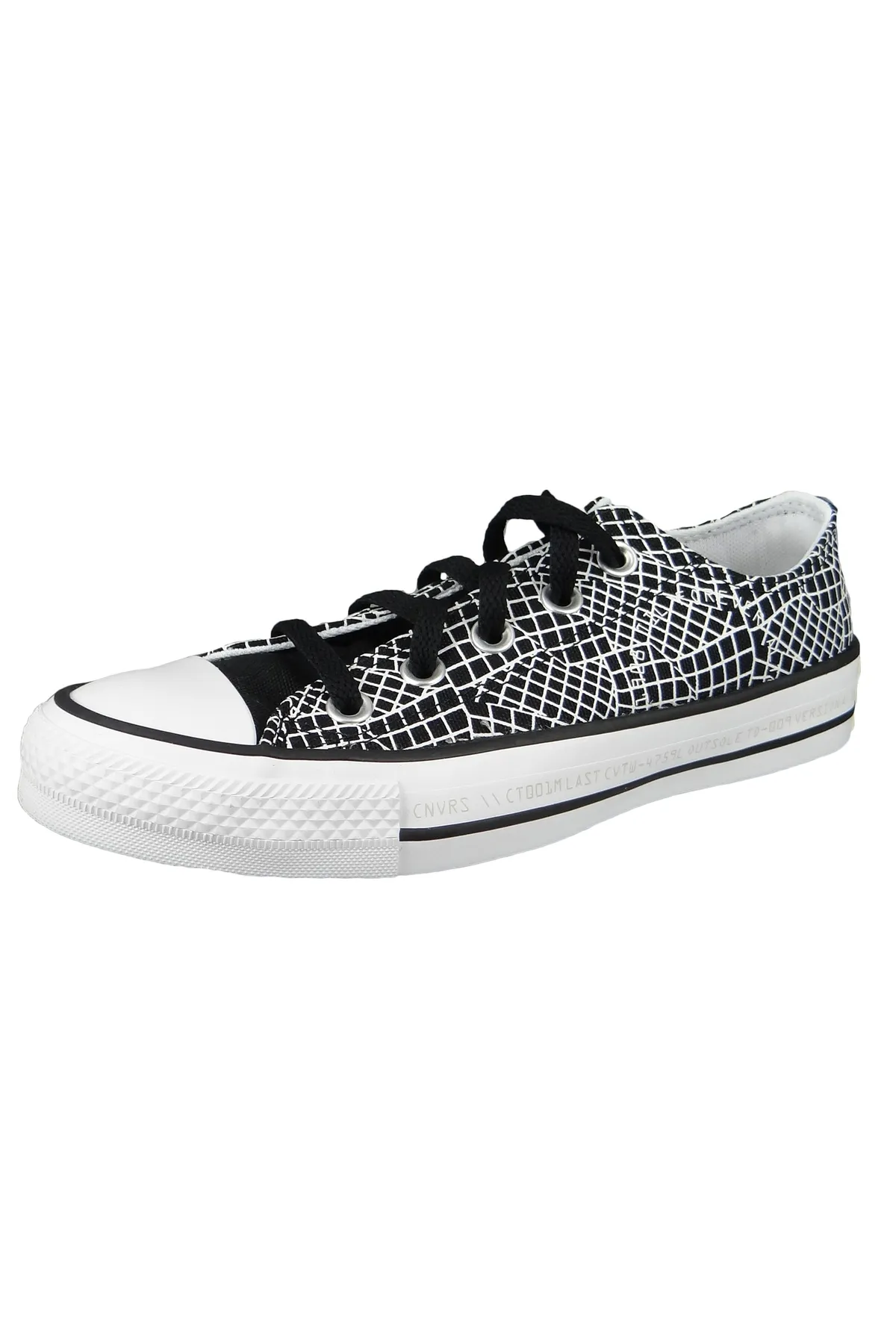 converse  Damen Low Sneaker Chuck Taylor All Star Topograhic OX 170123C Schwarz Black LT Zitron Textil