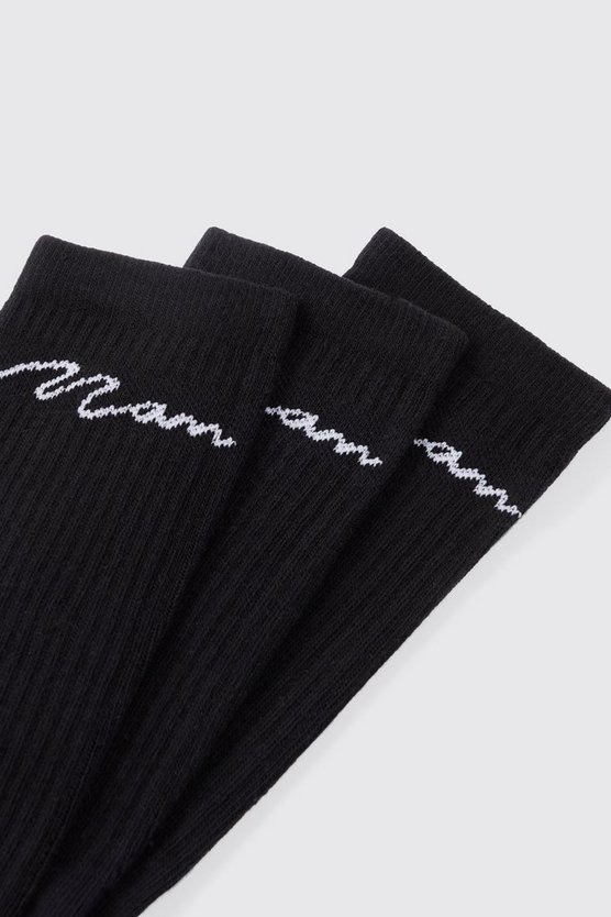 3er-Pack Man Signature Sportsocken