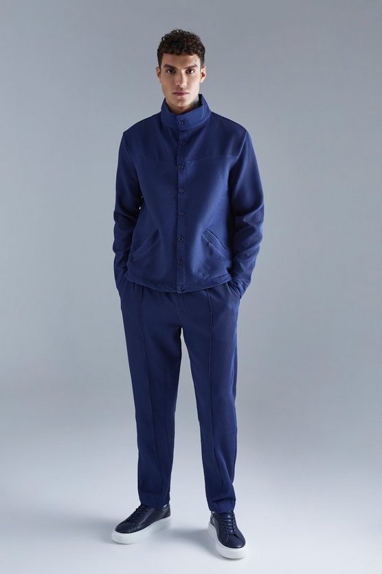 Set aus Harrington-Jacke und elastischer Hose
