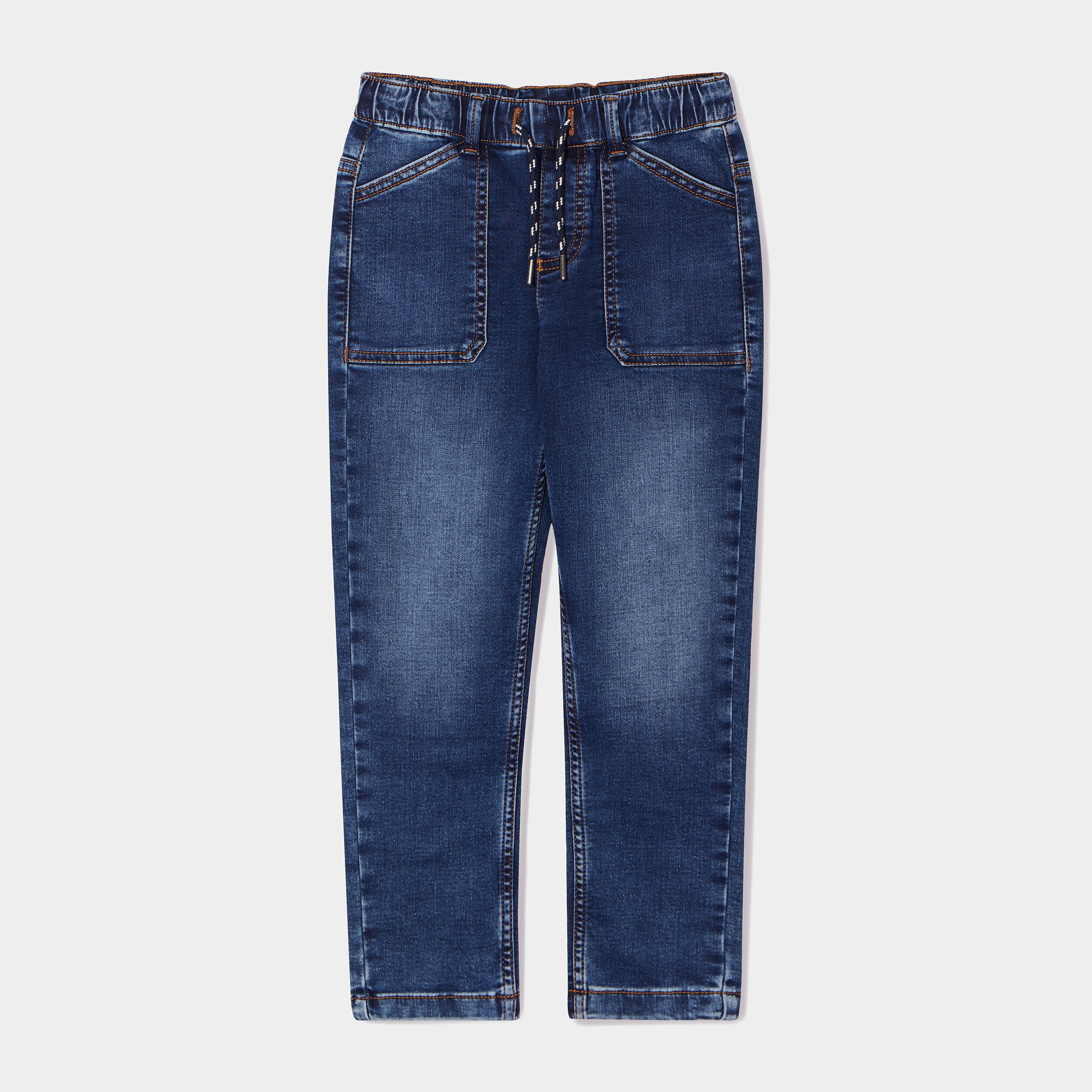 Jeans jogger taille élastiquée Creeks denim stone garçon | La Halle