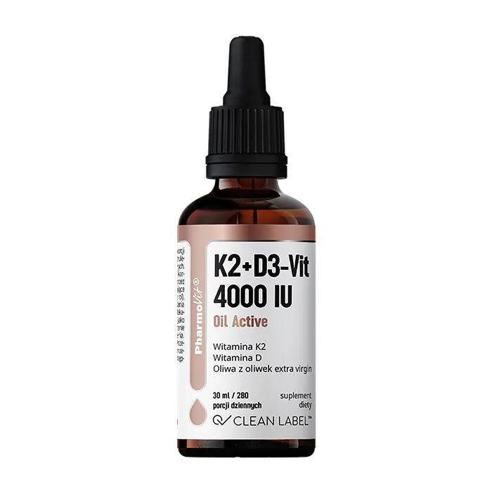 Pharmovit Clean Label K2+D3-Vit 4000 IU Έλαιο Ενεργό Krople