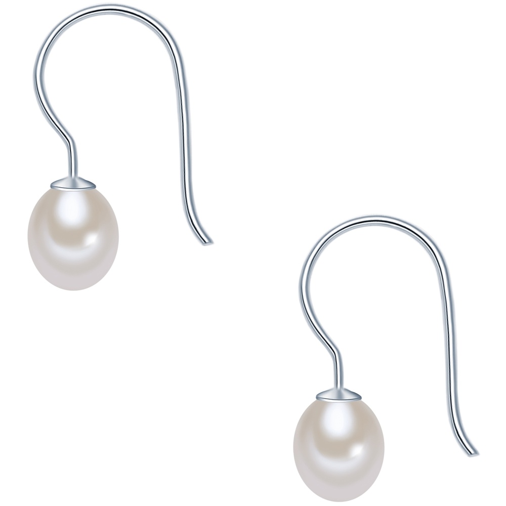 Valero Pearls Boucles d'oreille en perle Argent sterling Perle de culture d'eau douce en Argent Boucles d'oreilles