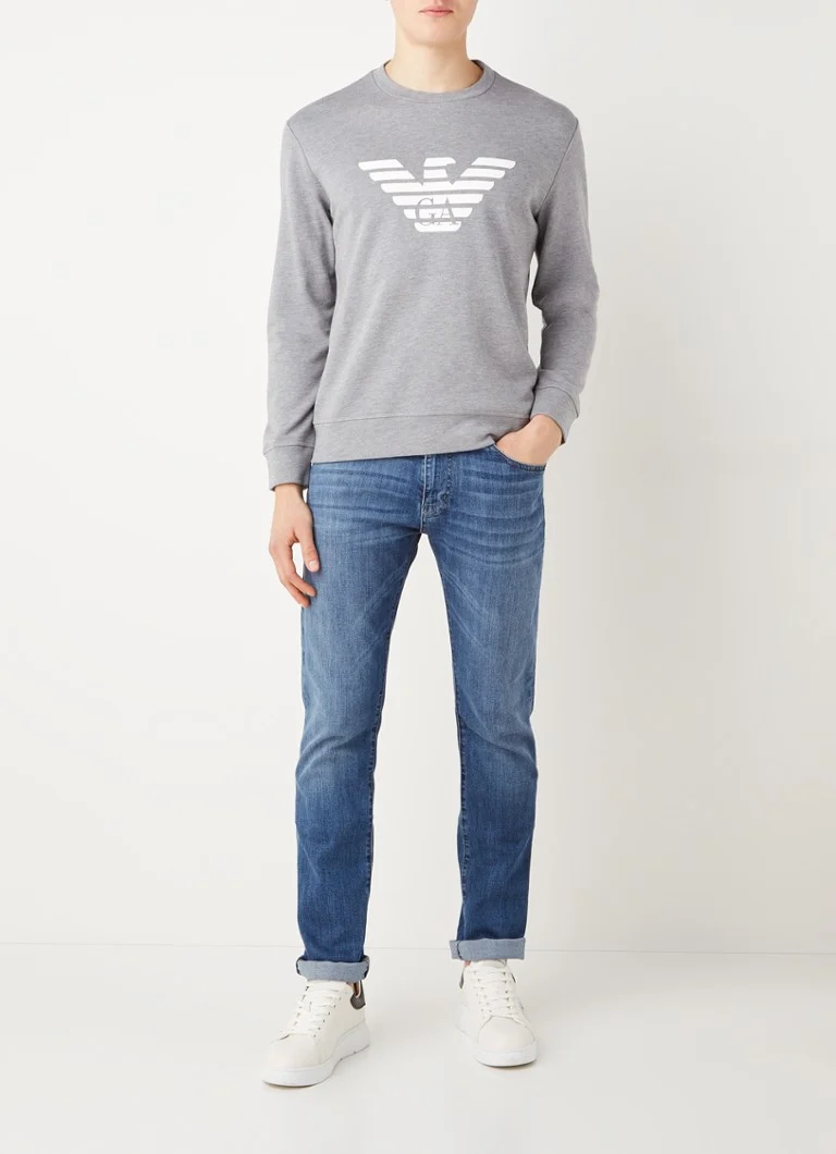 Pulover cu logo-ul Emporio Armani imprimat