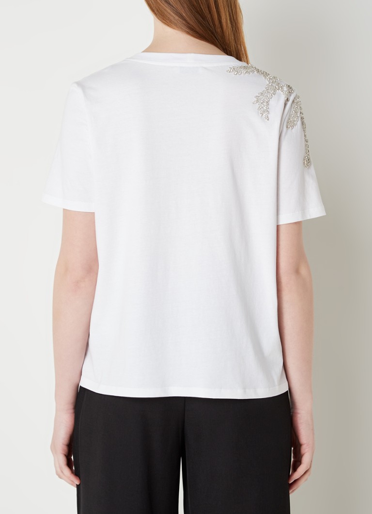Sandro T-shirt with rhinestones and stretch
