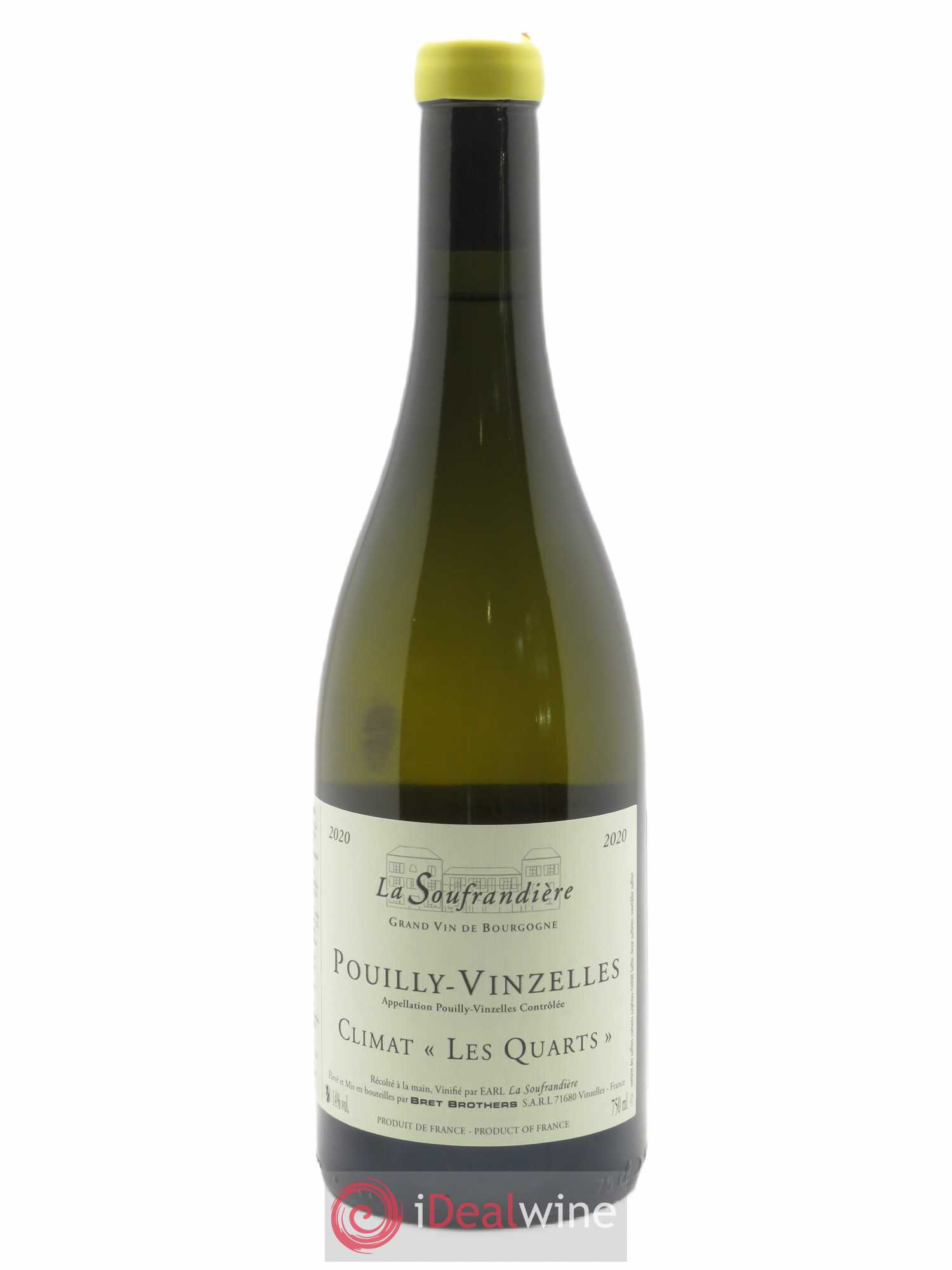 Pouilly-Vinzelles Les Quarts La Soufrandière - Bret Brothers  2020 - Lot de 1 Bouteille