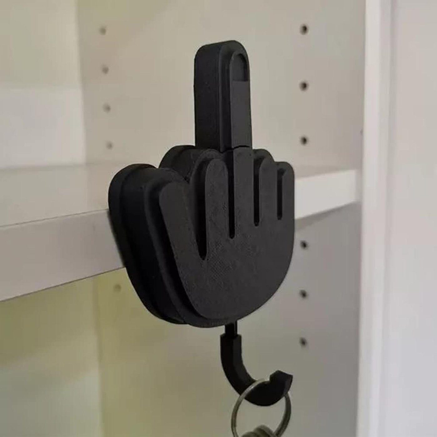 EBUY Wandhaken Selbstklebender Schlüsselhaken für den Mittelfinger, (1-St)