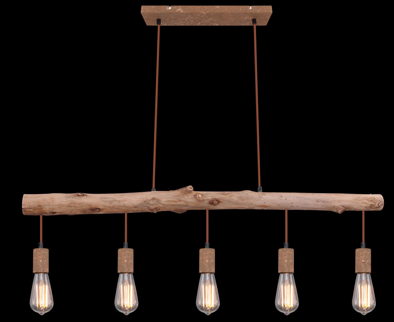 Globo Lighting - JAKOB - Hängeleuchte Metall rostfarben, 5x E27