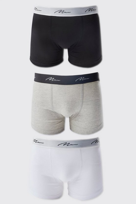 3er-Pack Man Signature Boxershorts
