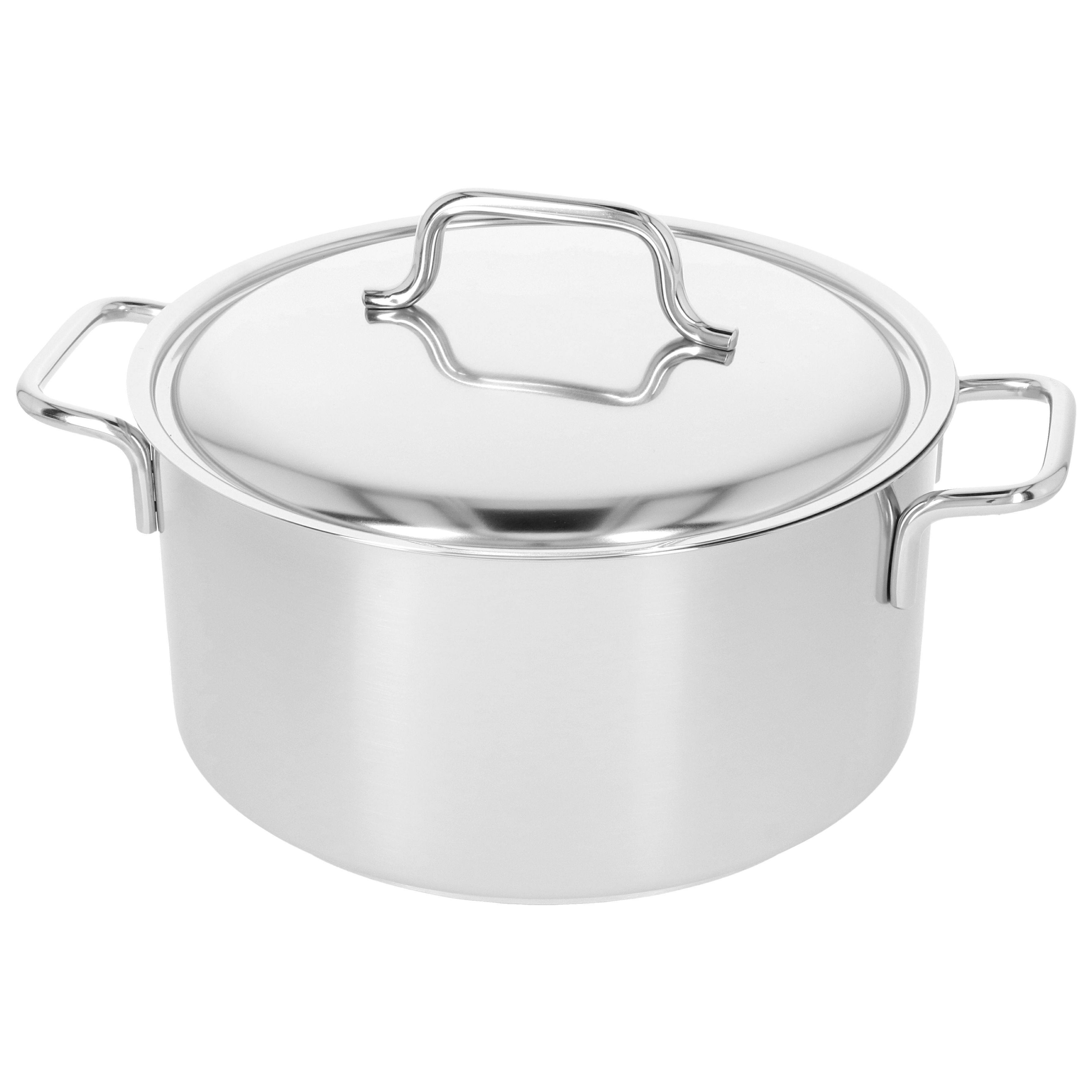 Bratentopf mit Deckel 22 cm, 18/10 Edelstahl