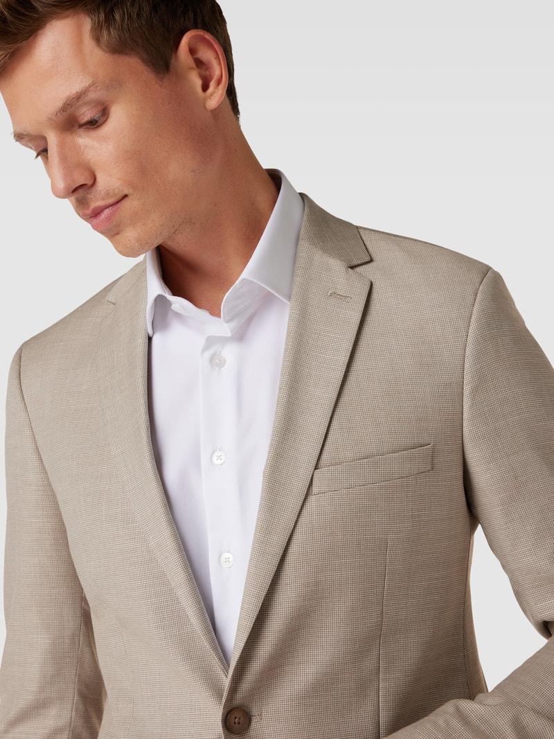 2-Knopf-Sakko mit Reverskragen in beige