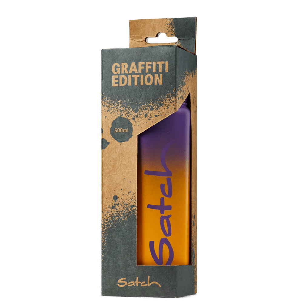 Trinkflasche Purple Graffiti