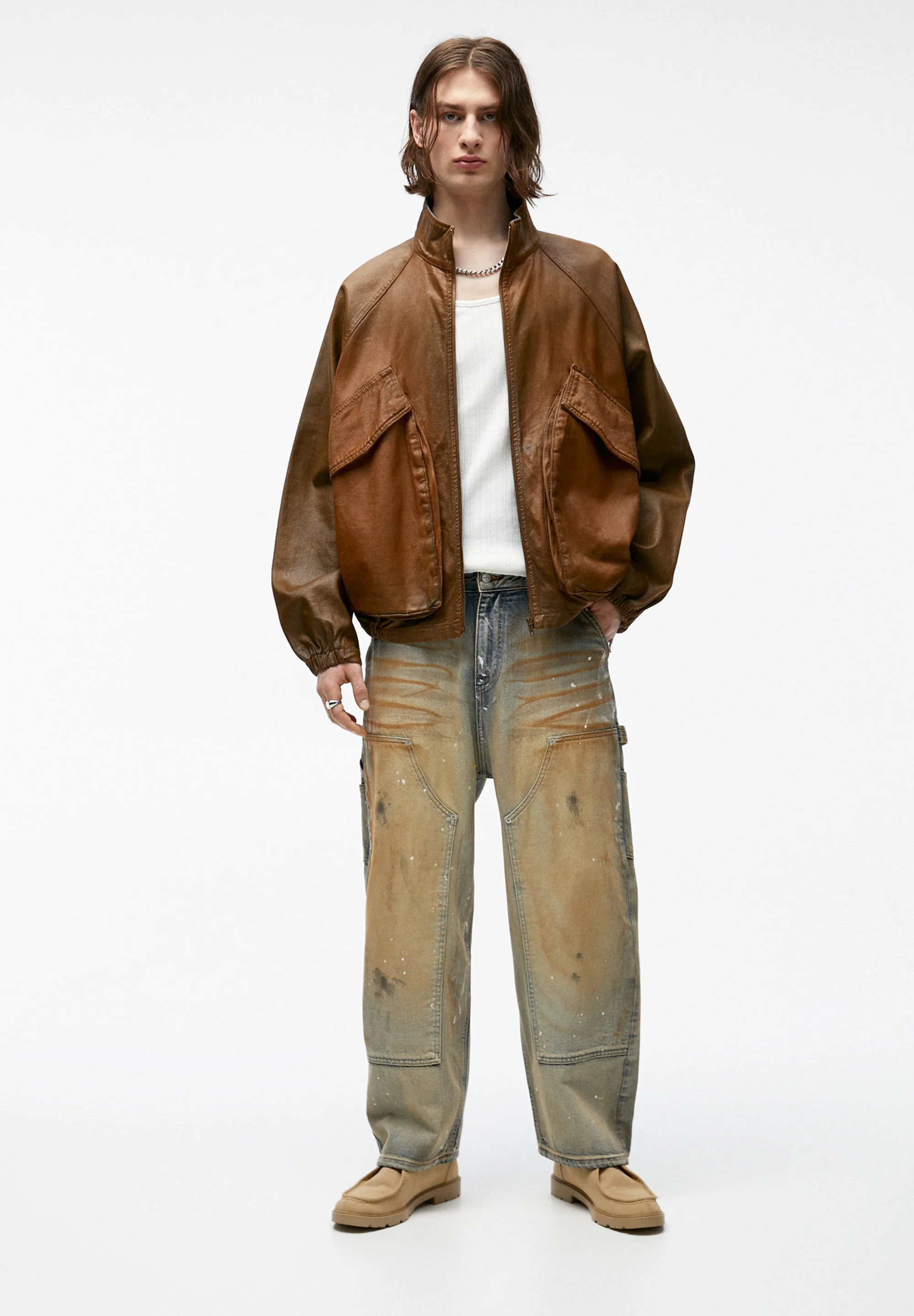 PULL&BEAR LAVADO - Vaqueros holgados