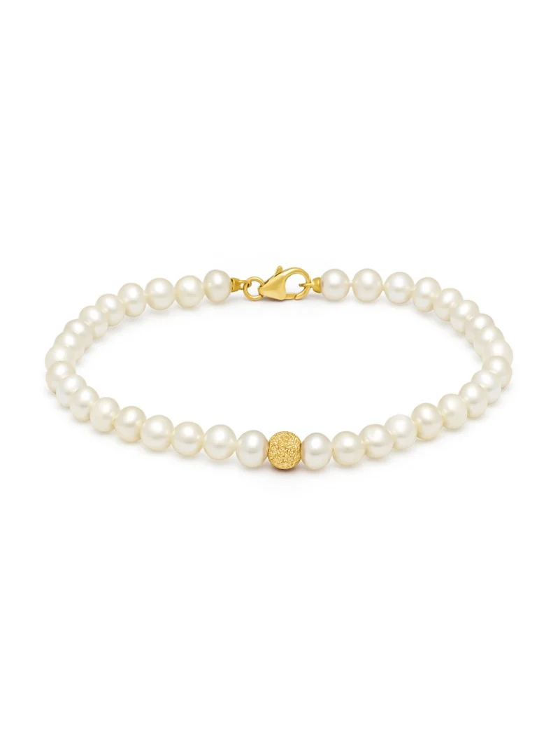 Diamond Point Yellow Gold Bracelet Riviera